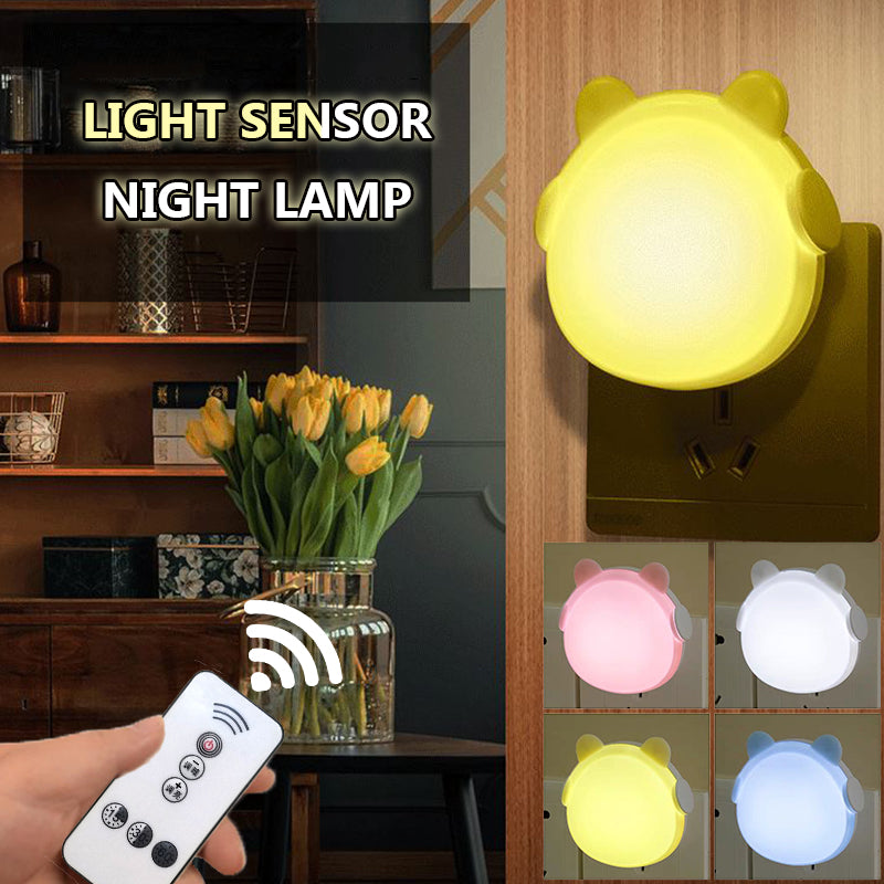 2020 LED Night Lamp Light Sensor Control Remote Control 110V/220V EU/US Plug Night light