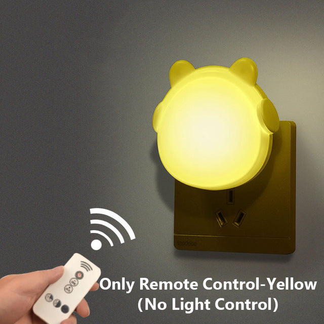 2020 LED Night Lamp Light Sensor Control Remote Control 110V/220V EU/US Plug Night light